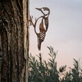 Obiect decorativ de grădină, Bird On The Branch 01, 18x30 cm, Maro