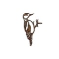 Obiect decorativ de grădină, Bird On The Branch 01, 18x30 cm, Maro