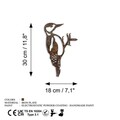 Obiect decorativ de grădină, Bird On The Branch 01, 18x30 cm, Maro