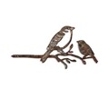 Obiect decorativ de grădină, Bird On The Branch 02, 40x20 cm, Maro