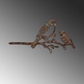 Obiect decorativ de grădină, Bird On The Branch 02, 40x20 cm, Maro