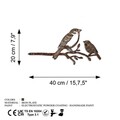 Obiect decorativ de grădină, Bird On The Branch 02, 40x20 cm, Maro