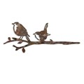 Obiect decorativ de grădină, Bird On The Branch 03, 55x22 cm, Maro