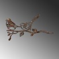 Obiect decorativ de grădină, Bird On The Branch 04, 50x26 cm, Maro