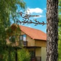 Obiect decorativ de grădină, Bird On The Branch 05, 50x20 cm, Maro