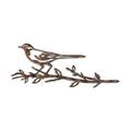 Obiect decorativ de grădină, Bird On The Branch 05, 50x20 cm, Maro