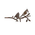 Obiect decorativ de grădină, Bird On The Branch 07, 45x23 cm, Maro