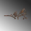 Obiect decorativ de grădină, Bird On The Branch 07, 45x23 cm, Maro