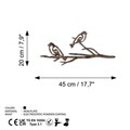 Obiect decorativ de grădină, Bird On The Branch 08, 45x20 cm, Maro
