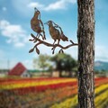 Obiect decorativ de grădină, Bird On The Branch 09, 45x39 cm, Maro