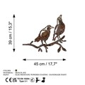 Obiect decorativ de grădină, Bird On The Branch 09, 45x39 cm, Maro