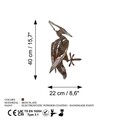 Obiect decorativ de grădină, Bird On The Branch 10, 22x40 cm, Maro