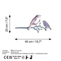 Obiect decorativ de grădină, Bird on the branch 22, 20x40 cm, Multicolor