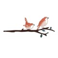 Obiect decorativ de grădină, Bird on the branch 23, 22x55 cm, Multicolor