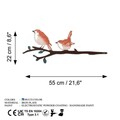 Obiect decorativ de grădină, Bird on the branch 23, 22x55 cm, Multicolor