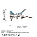 Obiect decorativ de grădină, Bird on the branch 24, 26x50 cm, Multicolor