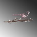 Obiect decorativ de grădină, Bird on the branch 25, 20x50 cm, Multicolor