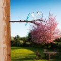 Obiect decorativ de grădină, Bird on the branch 26, 20x50 cm, Multicolor