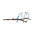 Obiect decorativ de grădină, Bird on the branch 26, 20x50 cm, Multicolor