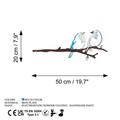 Obiect decorativ de grădină, Bird on the branch 26, 20x50 cm, Multicolor