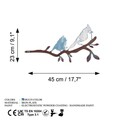 Obiect decorativ de grădină, Bird on the branch 27, 23x45 cm, Multicolor
