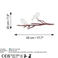 Obiect decorativ de grădină, Bird on the branch 28, 20x45 cm, Multicolor
