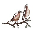Obiect decorativ de grădină, Bird on the branch 29, 39x45 cm, Multicolor