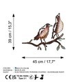Obiect decorativ de grădină, Bird on the branch 29, 39x45 cm, Multicolor