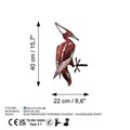 Obiect decorativ de grădină, Bird on the branch 30, 40x22 cm, Multicolor