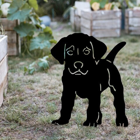 Obiect decorativ de grădină, Amicable 01, 40x33 cm, Negru