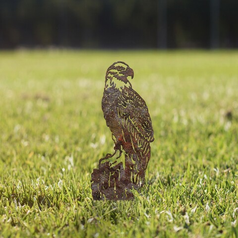 Obiect decorativ de grădină, Spy 02, 40x36 cm, Maro antichizat