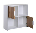 Corp biblioteca Pepeto 2T, Inter Link, 77x30x77 cm, lemn, alb/stejar