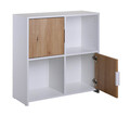Corp biblioteca Pepeto 2T, Inter Link, 77x30x77 cm, lemn, alb/stejar