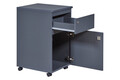 Dulap de birou cu roti si cheie File Guard, Inter Link, 44x51.3x76.9 cm, lemn, antracit