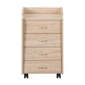 Masuta cu roti / dulap de birou Novi, Inter Link, 40x36x65 cm, MDF, sonoma
