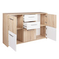 Comoda Elvezia, Inter Link, 114x30x77 cm, PAL/MDF, sonoma/alb
