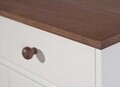 Comoda Westerland 3.2 , Inter Link, 90x45x86 cm, lemn, alb/maro sepia