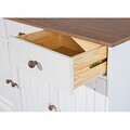 Comoda Westerland 4.2 , Inter Link, 131x45x86 cm, lemn, alb/maro sepia