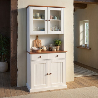 90x45x190 cm, Alb;Maro Sepia, Bufet