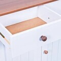 Bufet Westerland 5.2 , Inter Link, 90x45x190 cm, lemn, alb/maro sepia