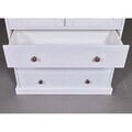 Dulap multifunctional Westerland, Inter Link, 190x90x38.4 cm, lemn, alb/maro sepia