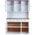 Bufet Westerland 6.2 , Inter Link, 131x45x190 cm, lemn, alb/maro sepia