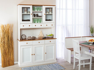 131x45x205 cm, Alb;Maro Sepia, Bufet