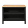 Insula de bucatarie / dulap bucatarie Helina, Inter Link, 124x75x91.5 cm, lemn, negru/stejar