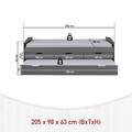 Pat multifunctional pentru o persoana, 90x200 cm, Lena 10C, Inter Link, lemn, gri