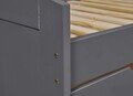 Pat multifunctional pentru o persoana, 90x200 cm, Lena 10C, Inter Link, lemn, gri