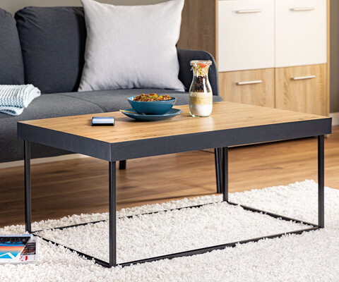 Masuta de cafea Passione, Inter Link, 90x55x40 cm, lemn, stejar