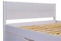 Pat dublu, 180x200 cm, Efetivo, Inter Link, lemn, alb