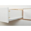 Pat multifunctional pentru o persoana cu 3 sertare si spatiu de depozitare/pat suplimentar, 90x200 cm,  Rieka, Inter Link, lemn, alb