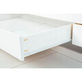 Pat multifunctional pentru o persoana cu 2 sertare si spatiu de depozitare/pat suplimentar, 90x200 cm, Ried, Inter Link, lemn, alb